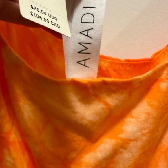 Bright orange tie dye Anthropologie romper. Amadi Emira Tie Dye Romper size S - Picture 5 of 10